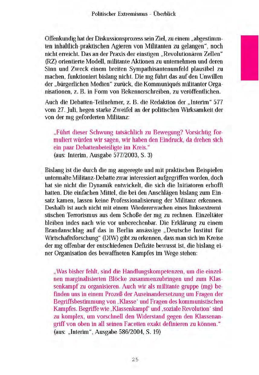 Seite 28 des Verfassungsschutzbericht 2003 Brandenburg