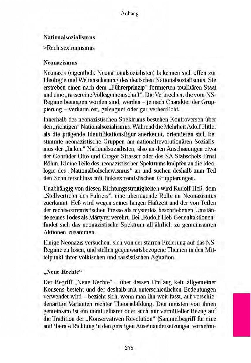 Seite 272 des Verfassungsschutzbericht 2003 Brandenburg