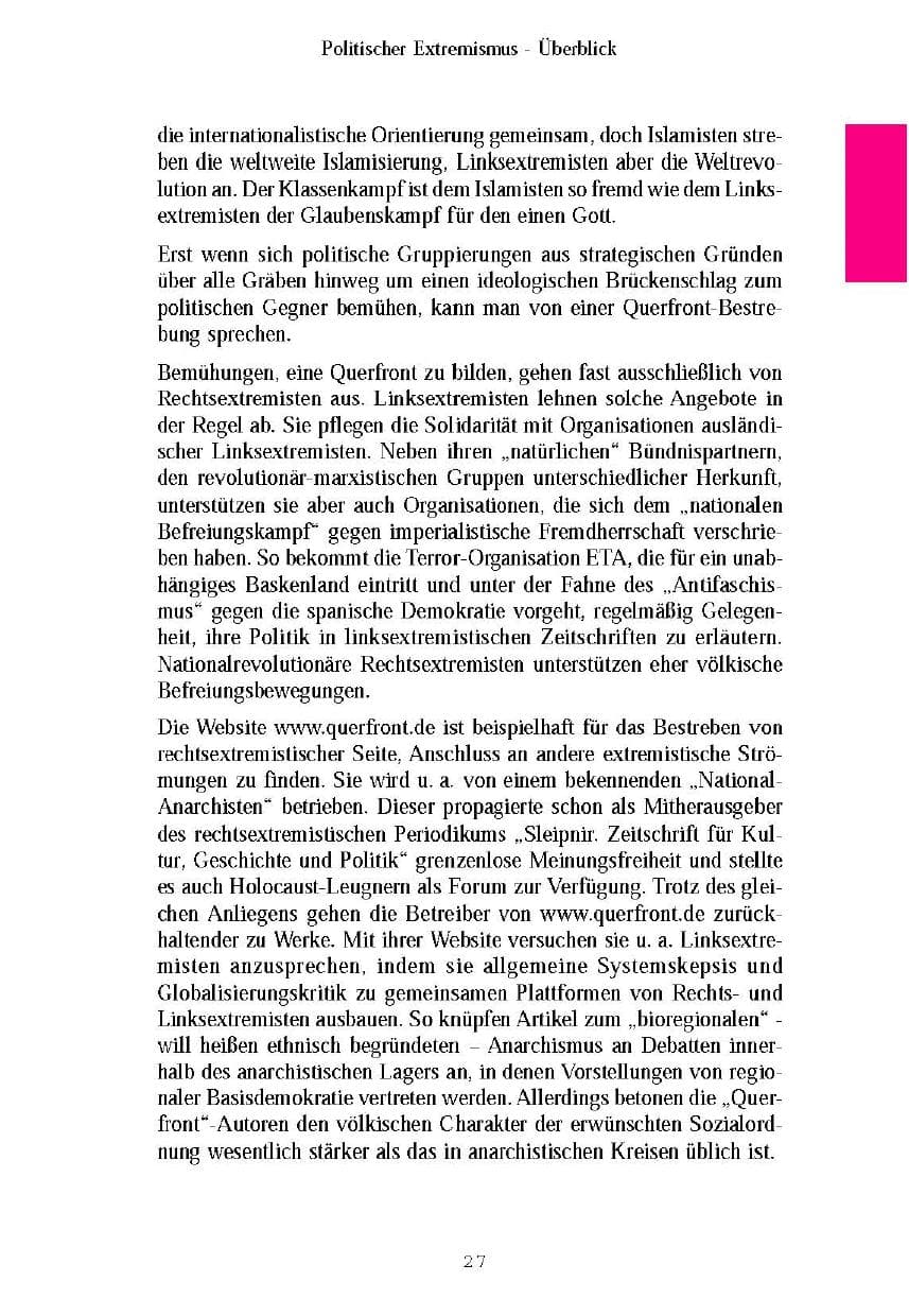 Seite 30 des Verfassungsschutzbericht 2003 Brandenburg