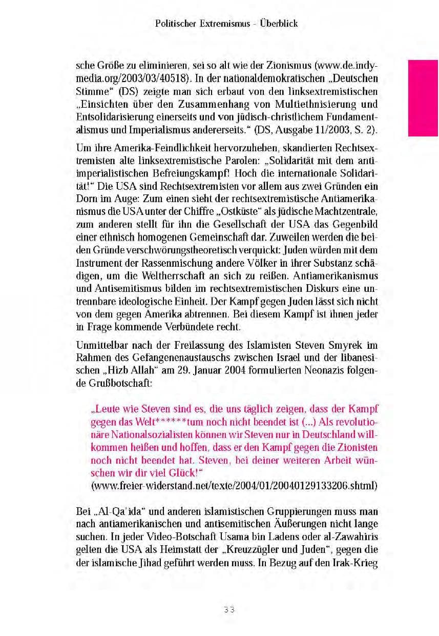 Seite 36 des Verfassungsschutzbericht 2003 Brandenburg