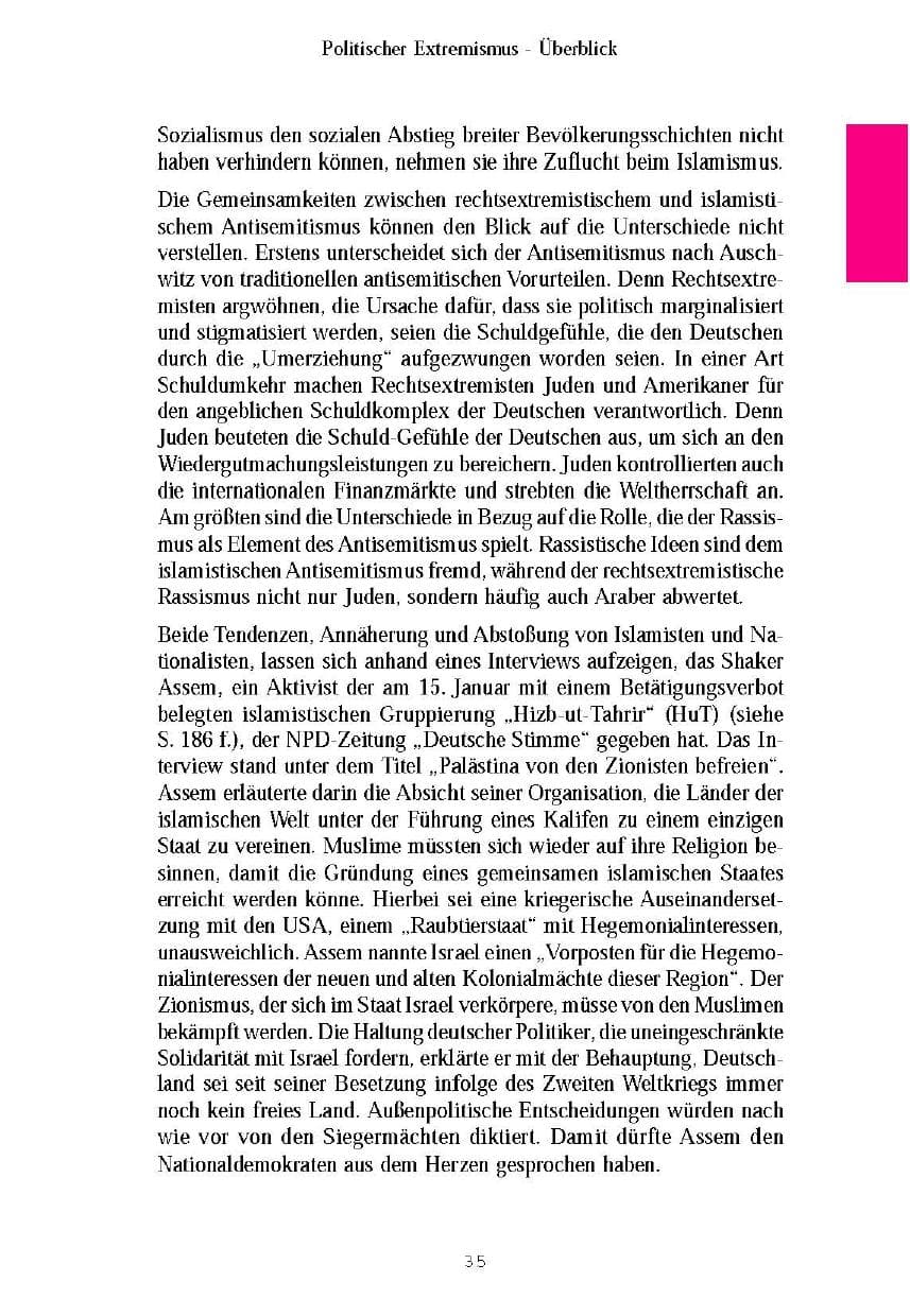 Seite 38 des Verfassungsschutzbericht 2003 Brandenburg