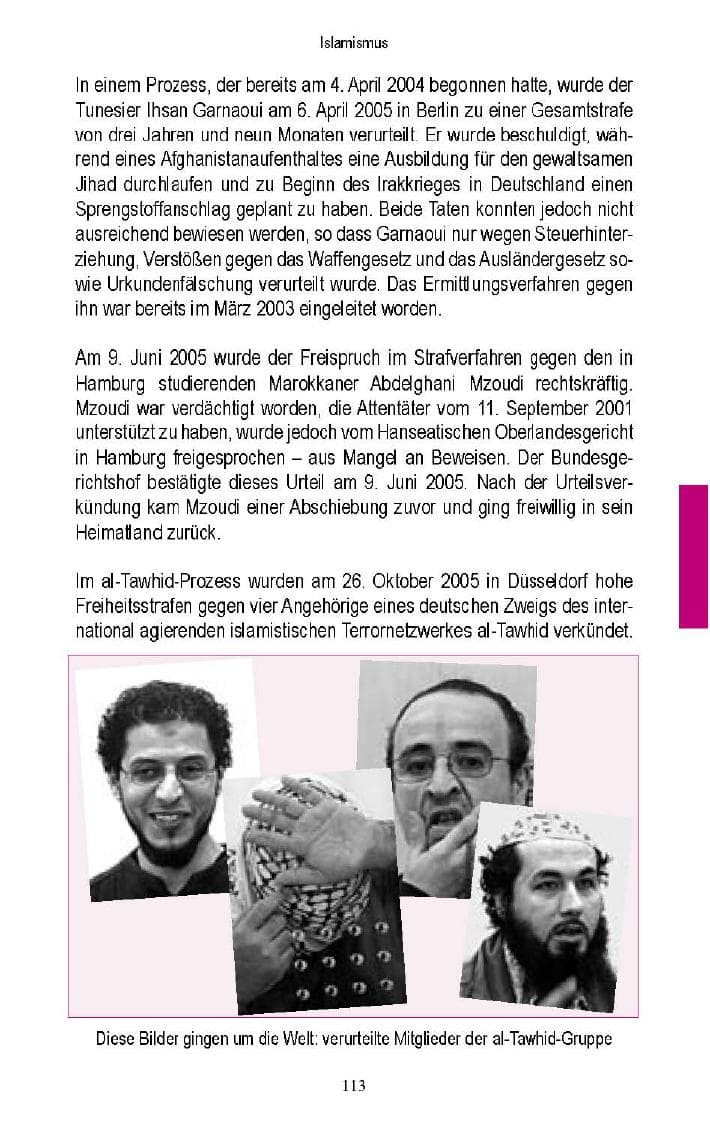 Seite 109 des Verfassungsschutzbericht 2005 Brandenburg