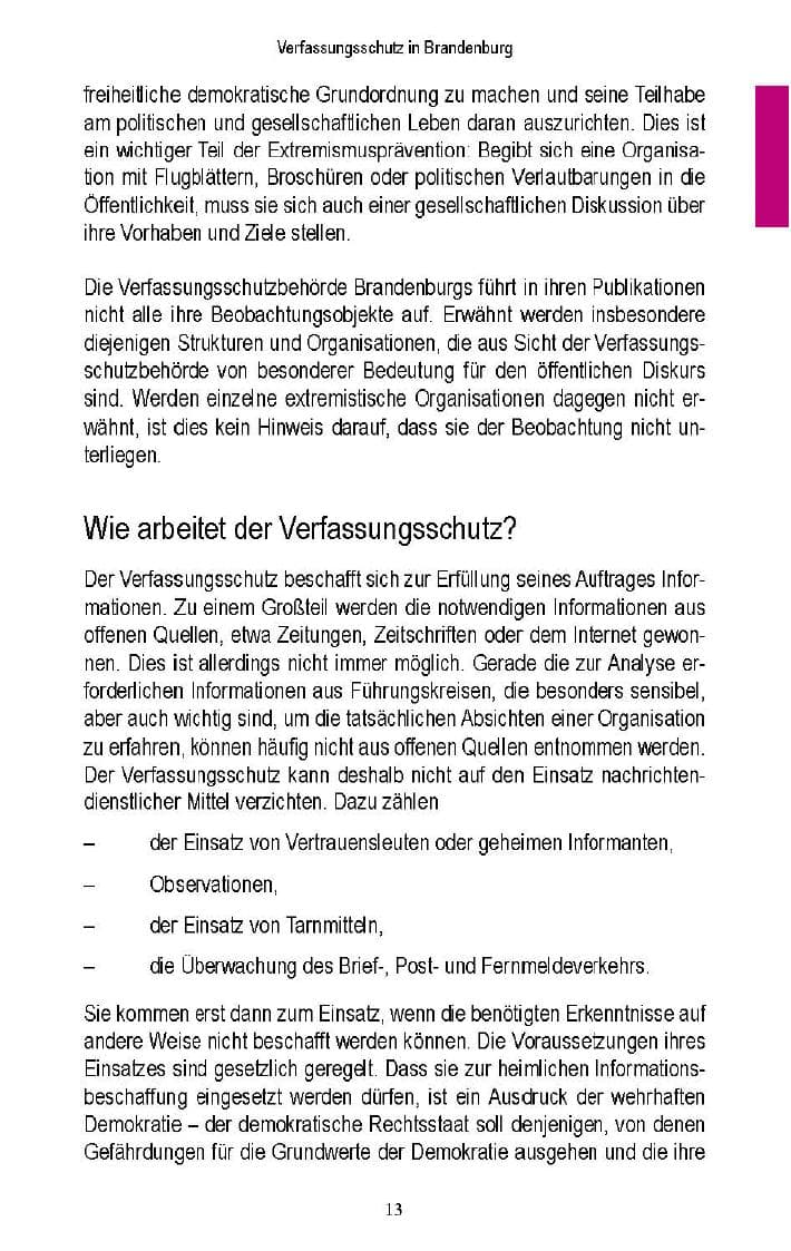 Seite 12 des Verfassungsschutzbericht 2005 Brandenburg