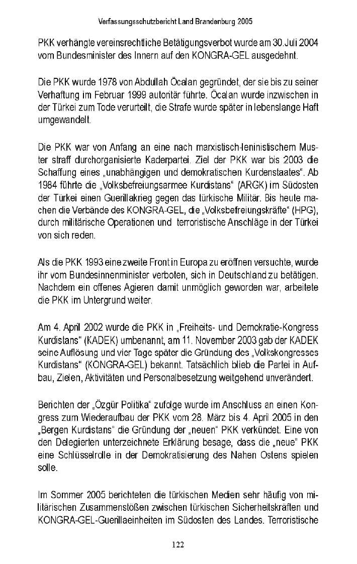 Seite 117 des Verfassungsschutzbericht 2005 Brandenburg
