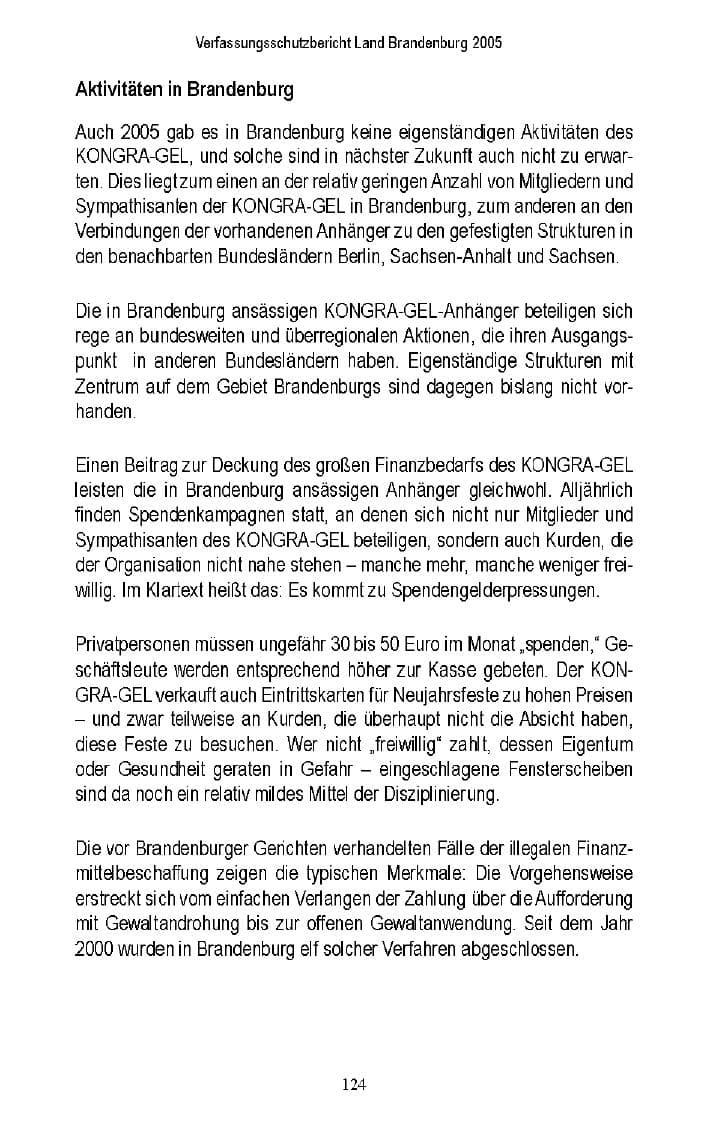 Seite 119 des Verfassungsschutzbericht 2005 Brandenburg