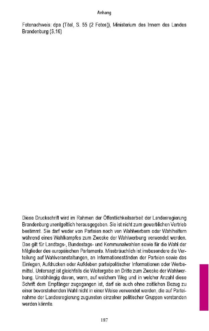 Seite 134 des Verfassungsschutzbericht 2005 Brandenburg