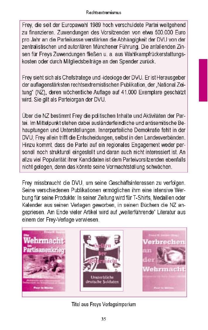 Seite 33 des Verfassungsschutzbericht 2005 Brandenburg