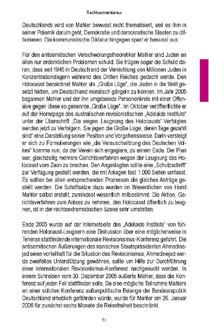 Seite 49 des Verfassungsschutzbericht 2005 Brandenburg