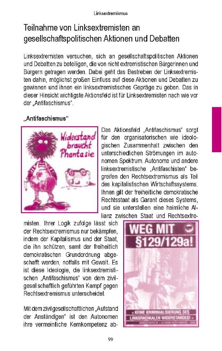 Seite 96 des Verfassungsschutzbericht 2005 Brandenburg