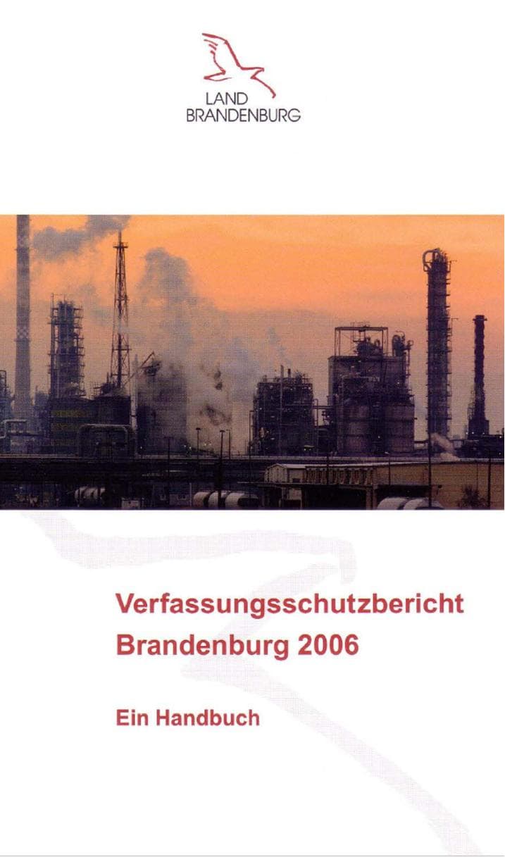 Seite 1 des Verfassungsschutzbericht 2006 Brandenburg