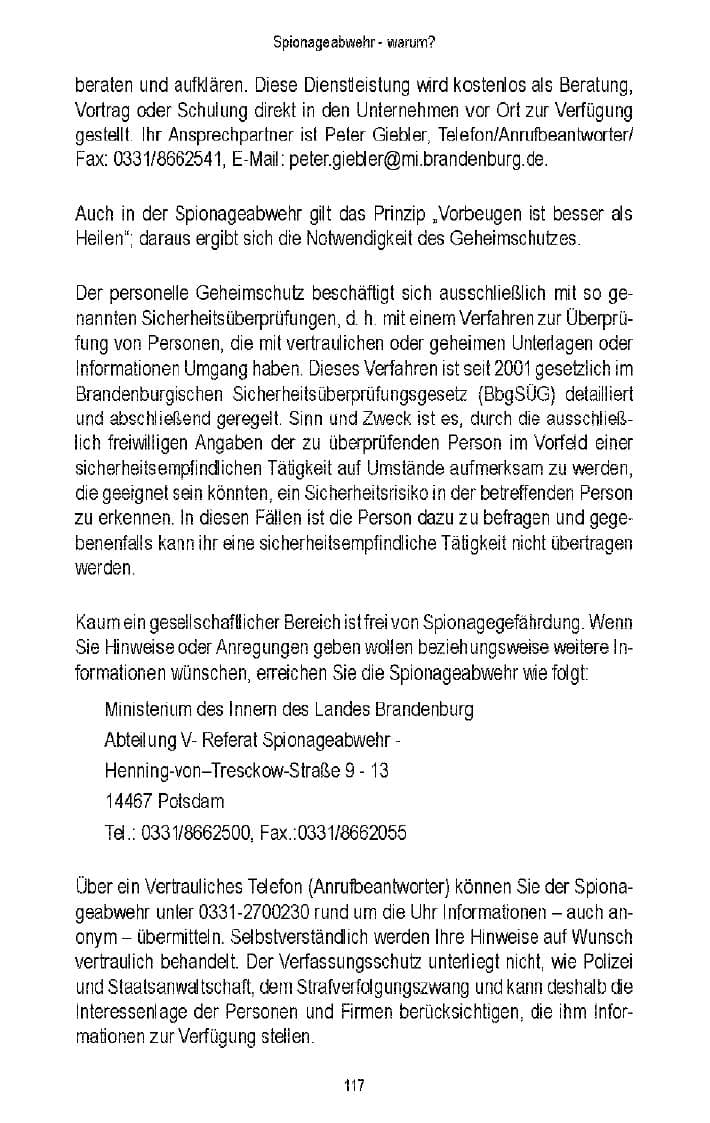 Seite 111 des Verfassungsschutzbericht 2006 Brandenburg