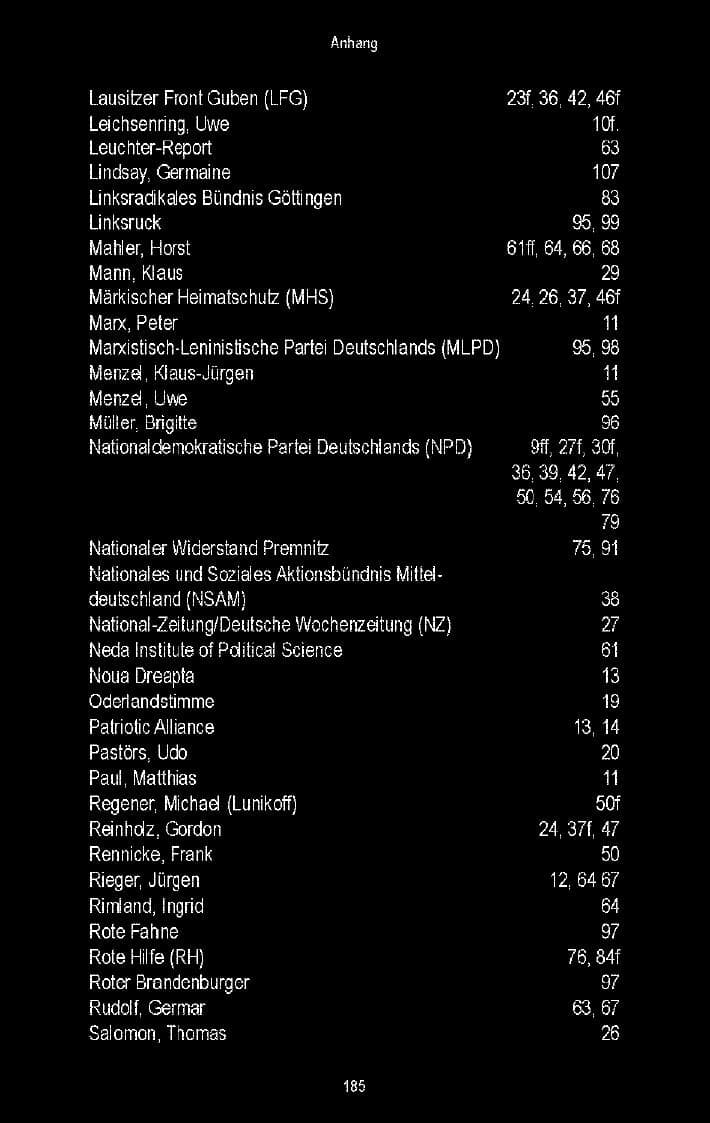 Seite 126 des Verfassungsschutzbericht 2006 Brandenburg