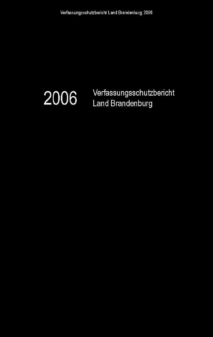 Seite 3 des Verfassungsschutzbericht 2006 Brandenburg