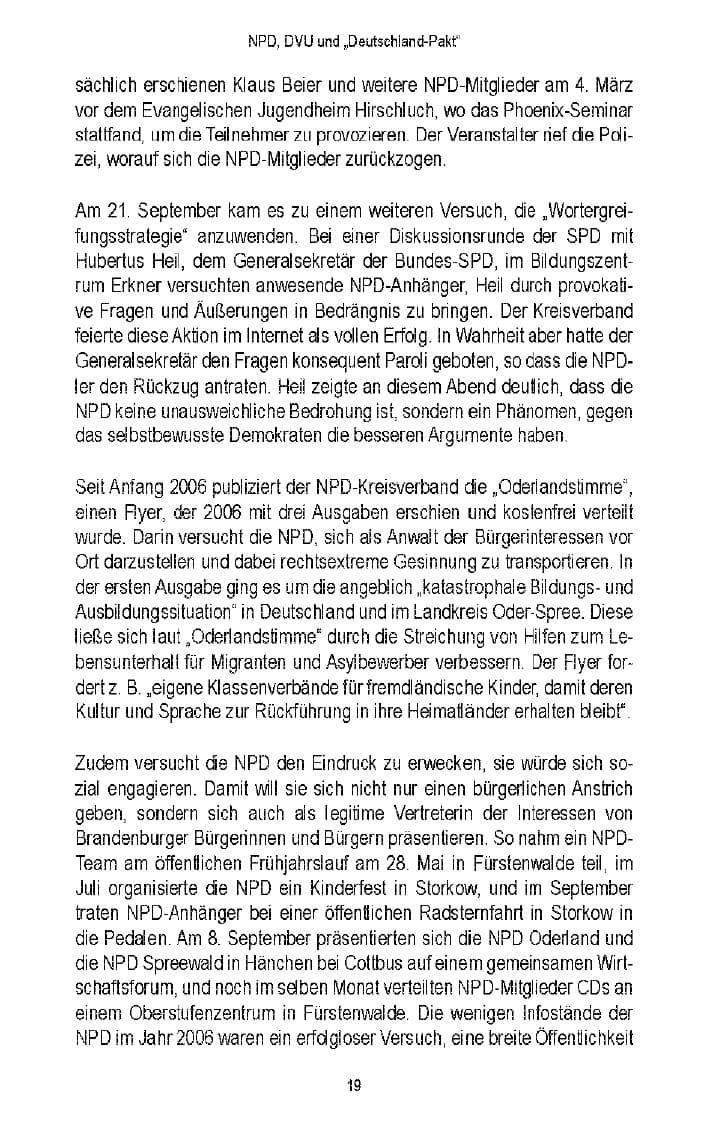 Seite 21 des Verfassungsschutzbericht 2006 Brandenburg
