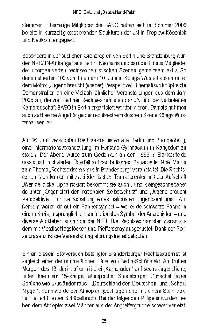Seite 27 des Verfassungsschutzbericht 2006 Brandenburg