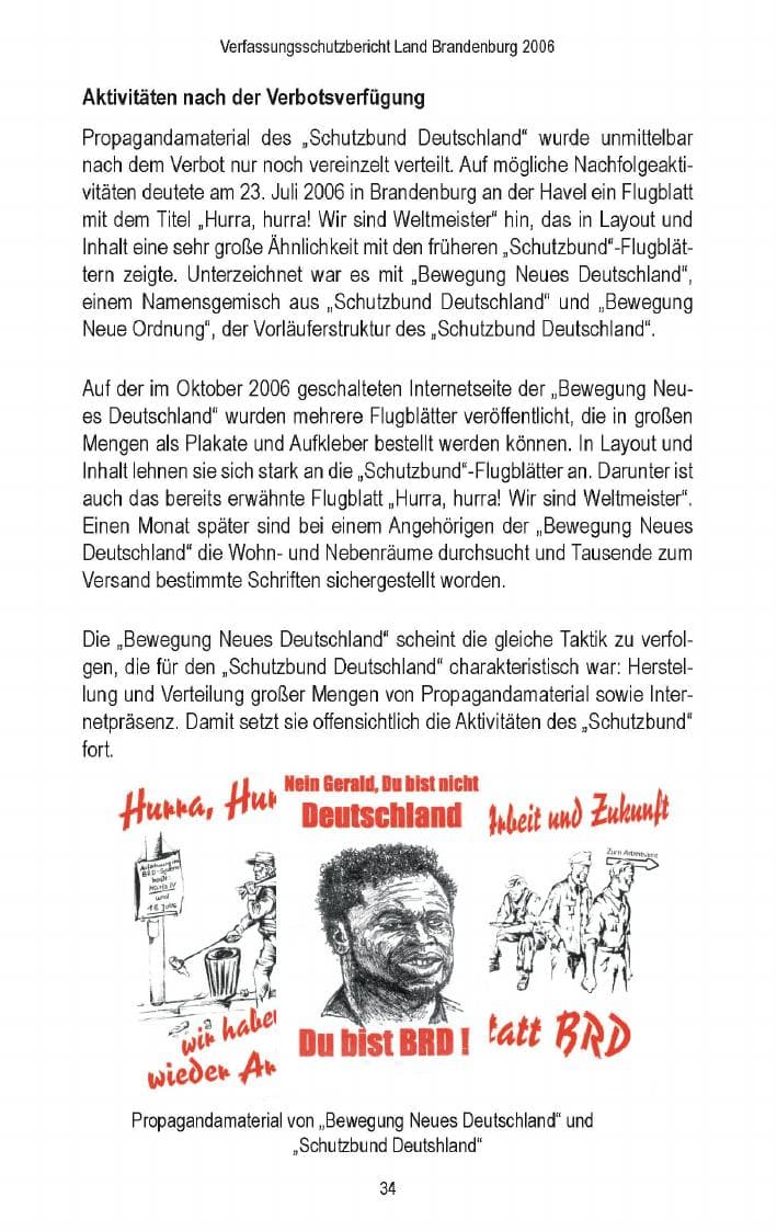 Seite 35 des Verfassungsschutzbericht 2006 Brandenburg