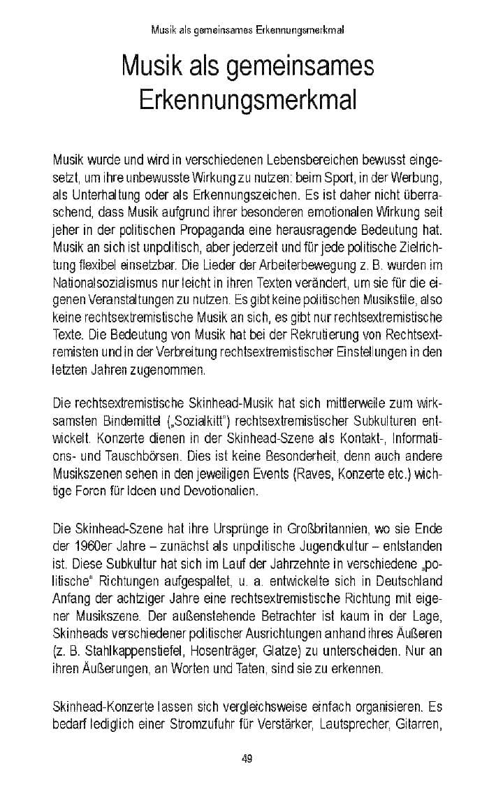 Seite 49 des Verfassungsschutzbericht 2006 Brandenburg