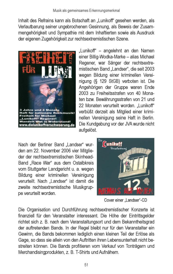 Seite 51 des Verfassungsschutzbericht 2006 Brandenburg