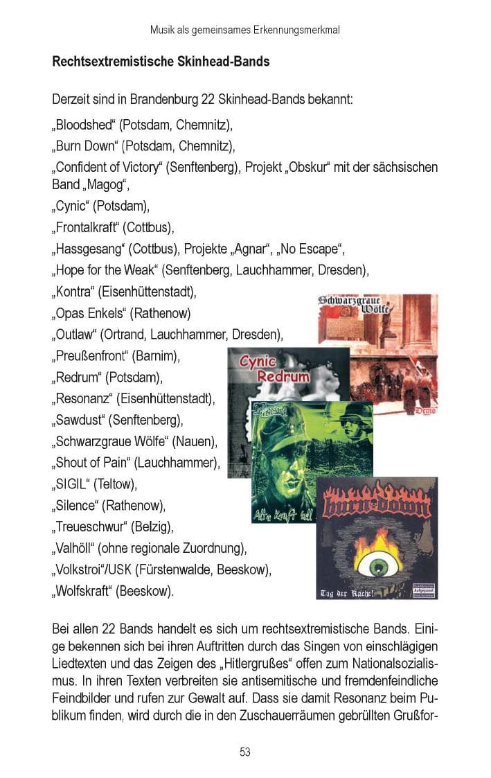 Seite 53 des Verfassungsschutzbericht 2006 Brandenburg