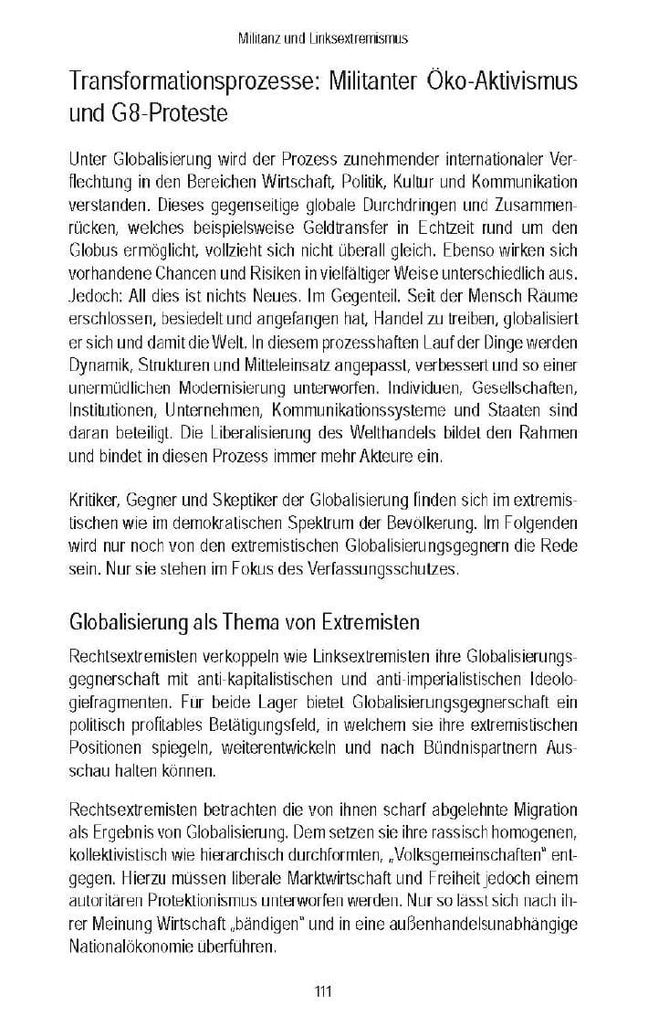 Seite 112 des Verfassungsschutzbericht 2007 Brandenburg