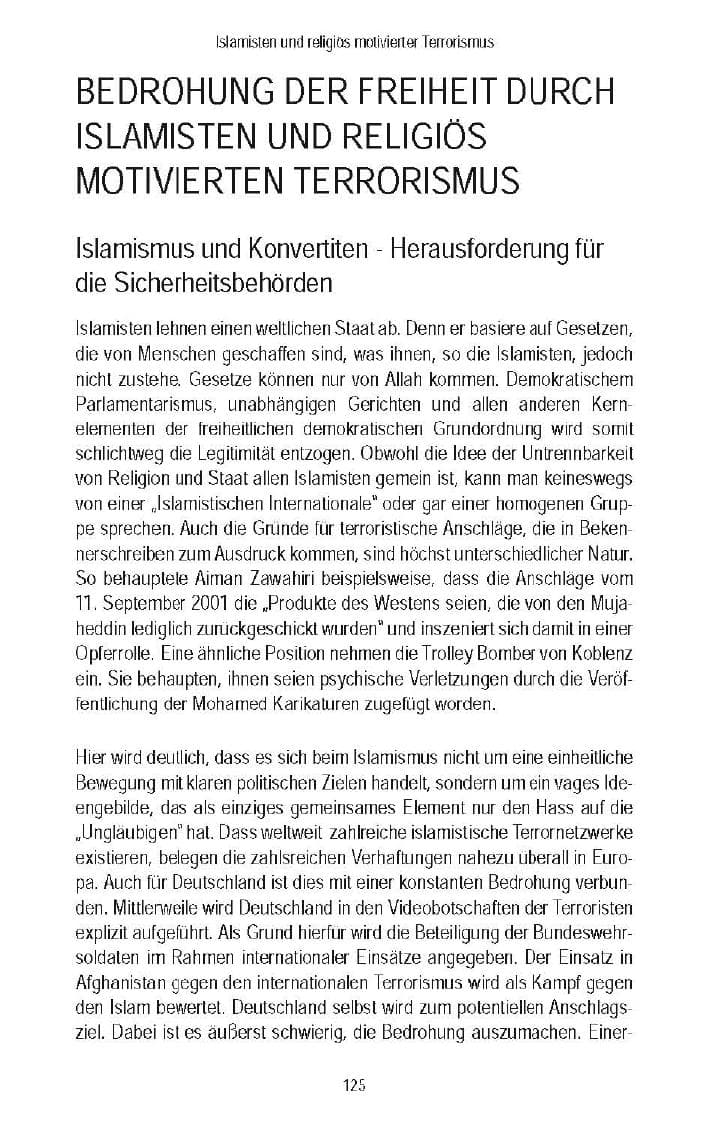 Seite 125 des Verfassungsschutzbericht 2007 Brandenburg
