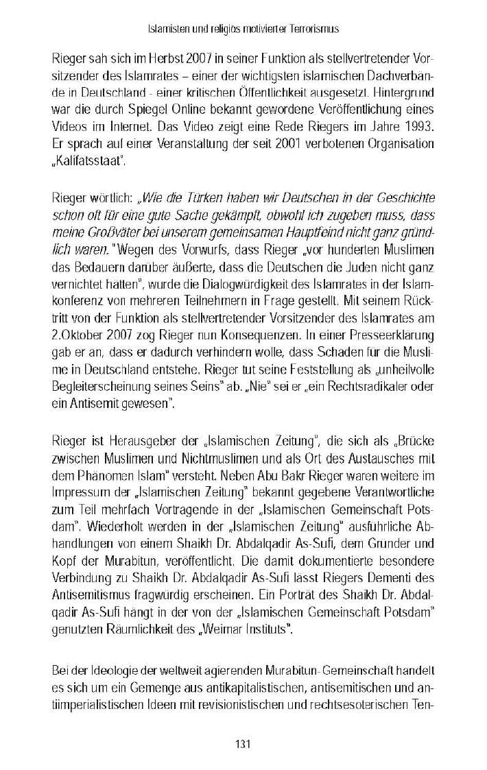 Seite 131 des Verfassungsschutzbericht 2007 Brandenburg