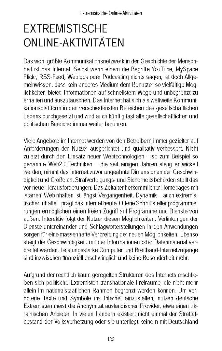Seite 134 des Verfassungsschutzbericht 2007 Brandenburg