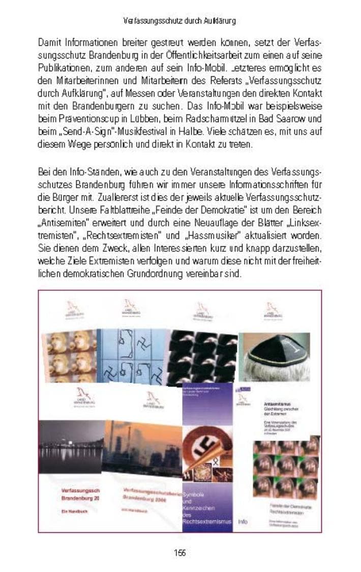 Seite 152 des Verfassungsschutzbericht 2007 Brandenburg