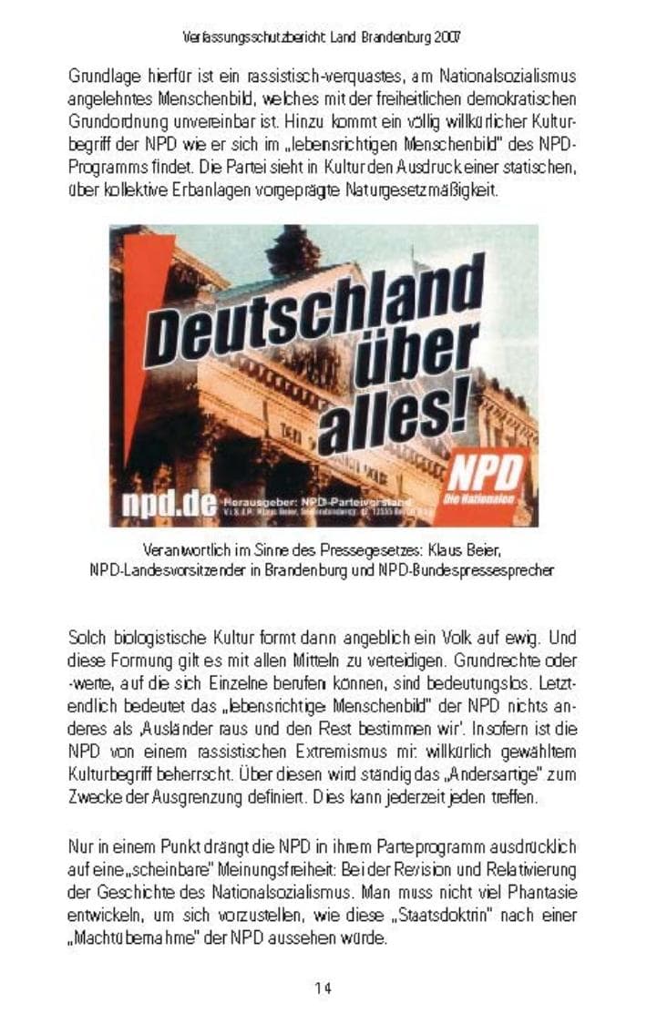 Seite 17 des Verfassungsschutzbericht 2007 Brandenburg
