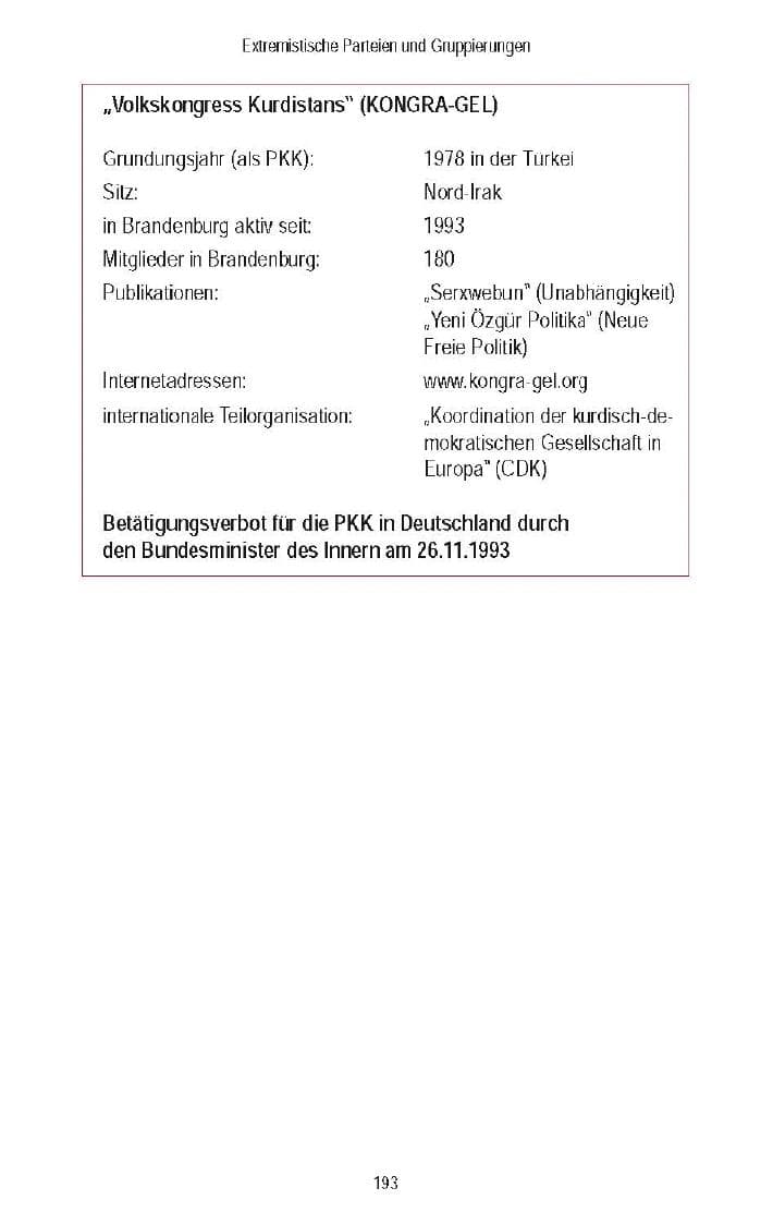 Seite 162 des Verfassungsschutzbericht 2007 Brandenburg