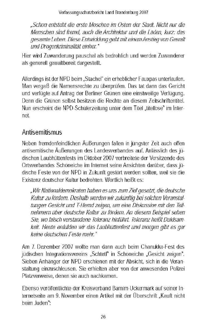 Seite 29 des Verfassungsschutzbericht 2007 Brandenburg