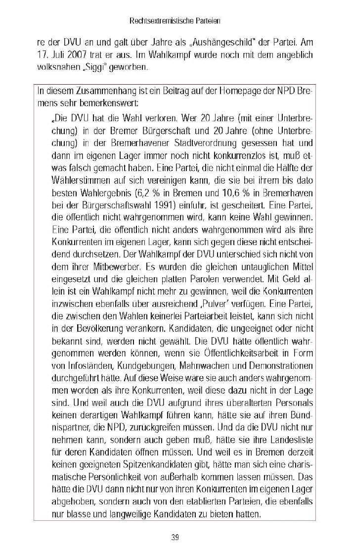Seite 42 des Verfassungsschutzbericht 2007 Brandenburg