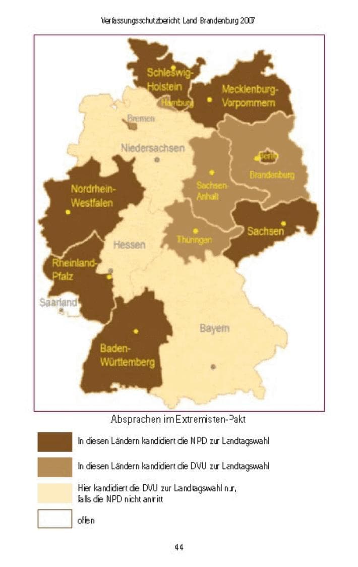 Seite 47 des Verfassungsschutzbericht 2007 Brandenburg
