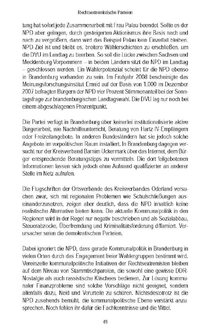 Seite 52 des Verfassungsschutzbericht 2007 Brandenburg