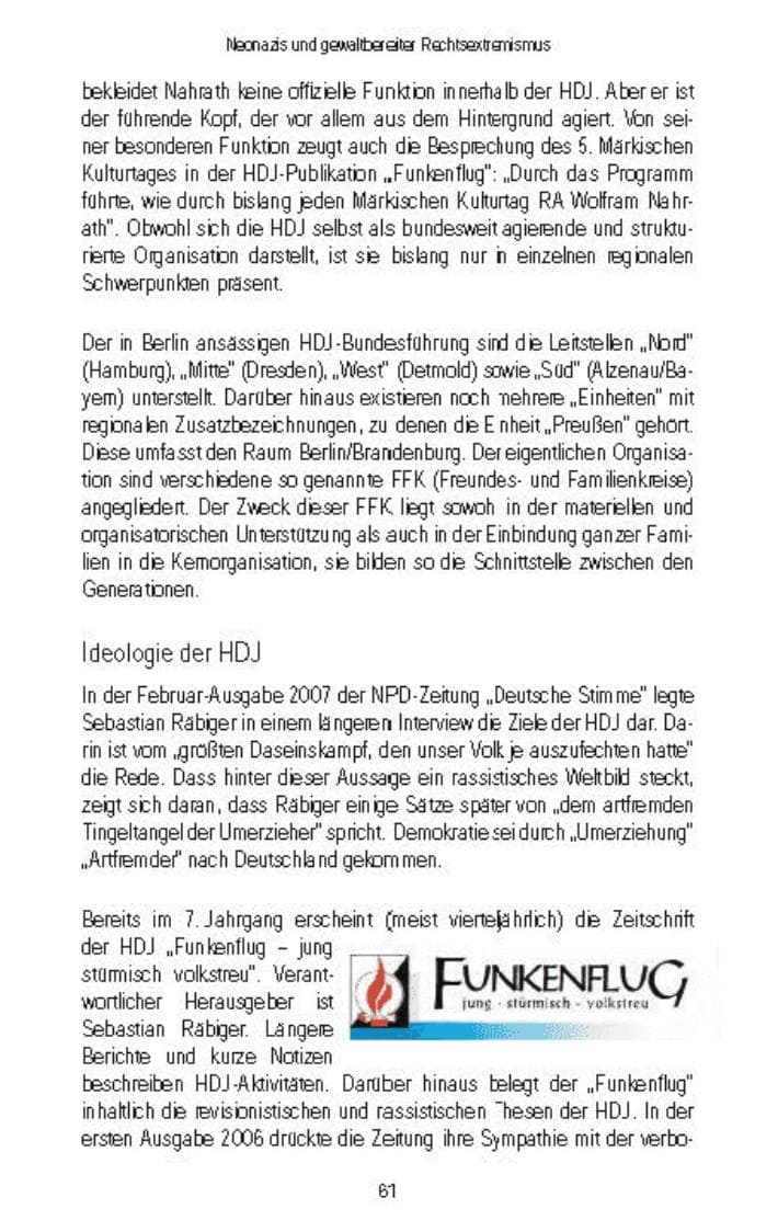 Seite 63 des Verfassungsschutzbericht 2007 Brandenburg