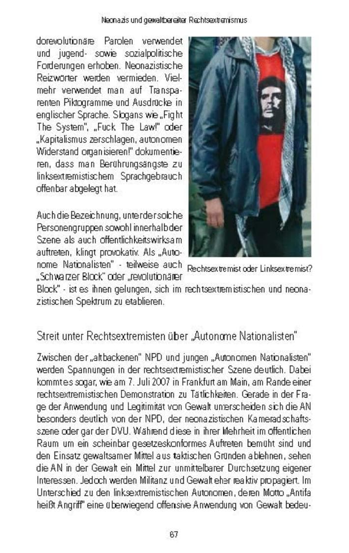 Seite 69 des Verfassungsschutzbericht 2007 Brandenburg