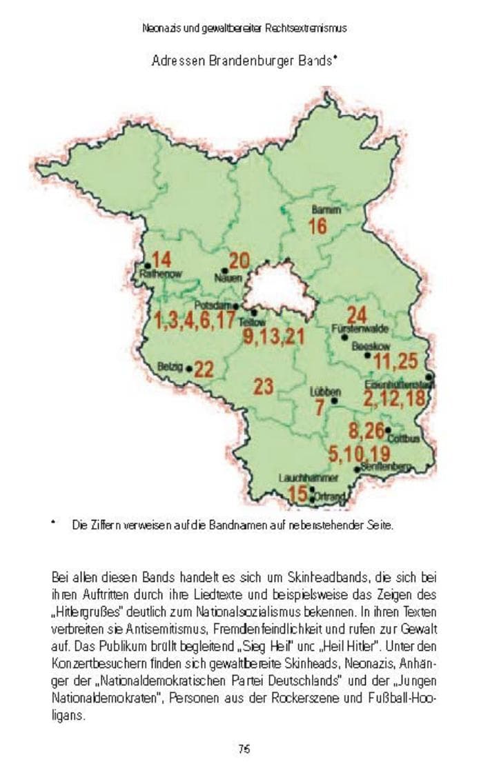Seite 77 des Verfassungsschutzbericht 2007 Brandenburg