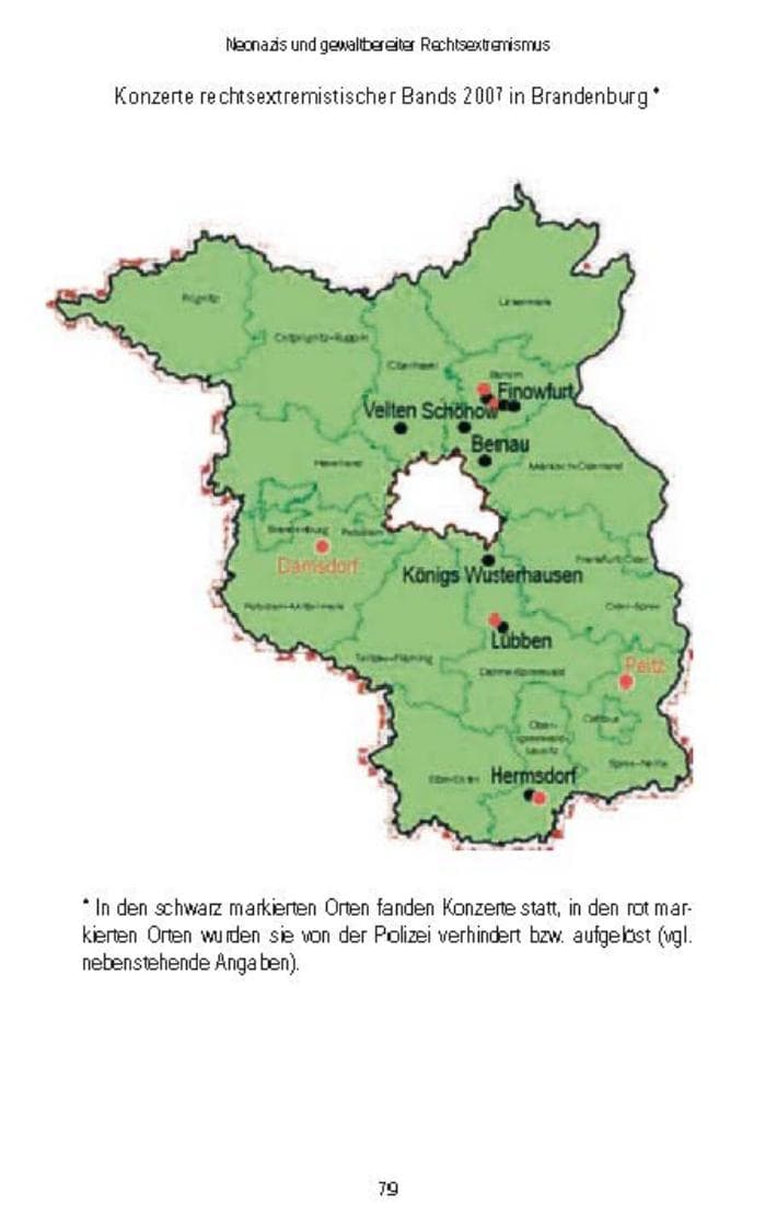 Seite 81 des Verfassungsschutzbericht 2007 Brandenburg