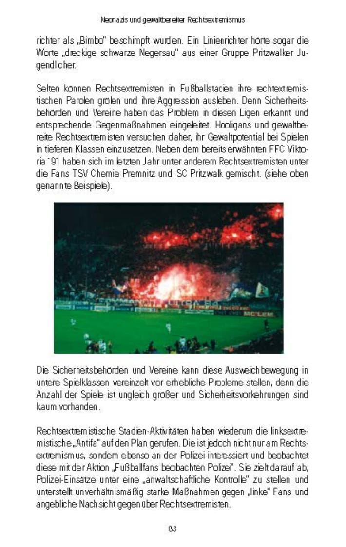 Seite 85 des Verfassungsschutzbericht 2007 Brandenburg
