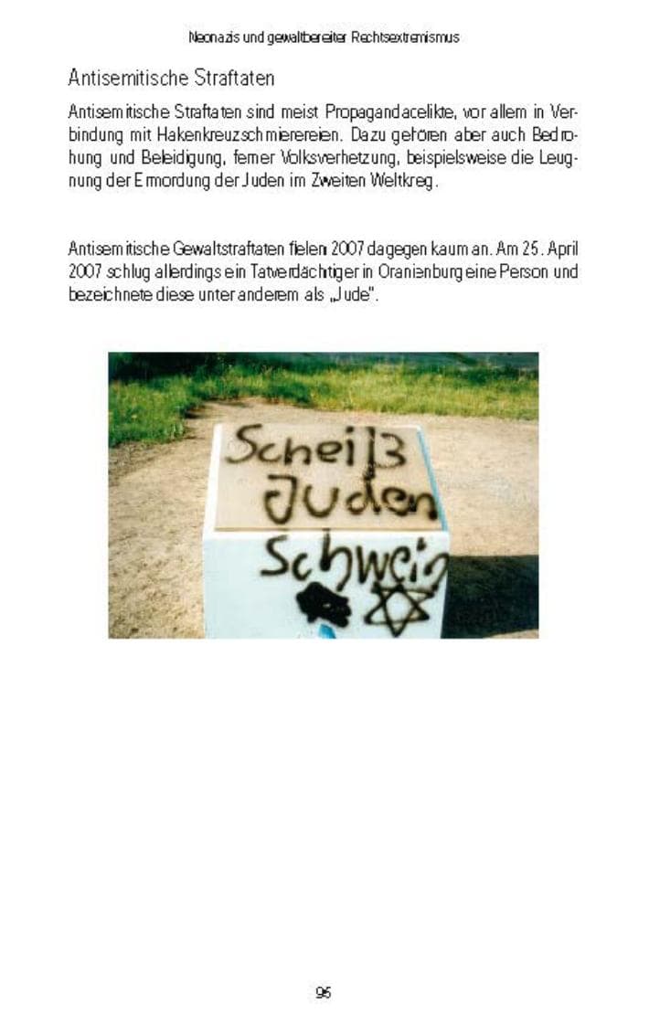 Seite 97 des Verfassungsschutzbericht 2007 Brandenburg