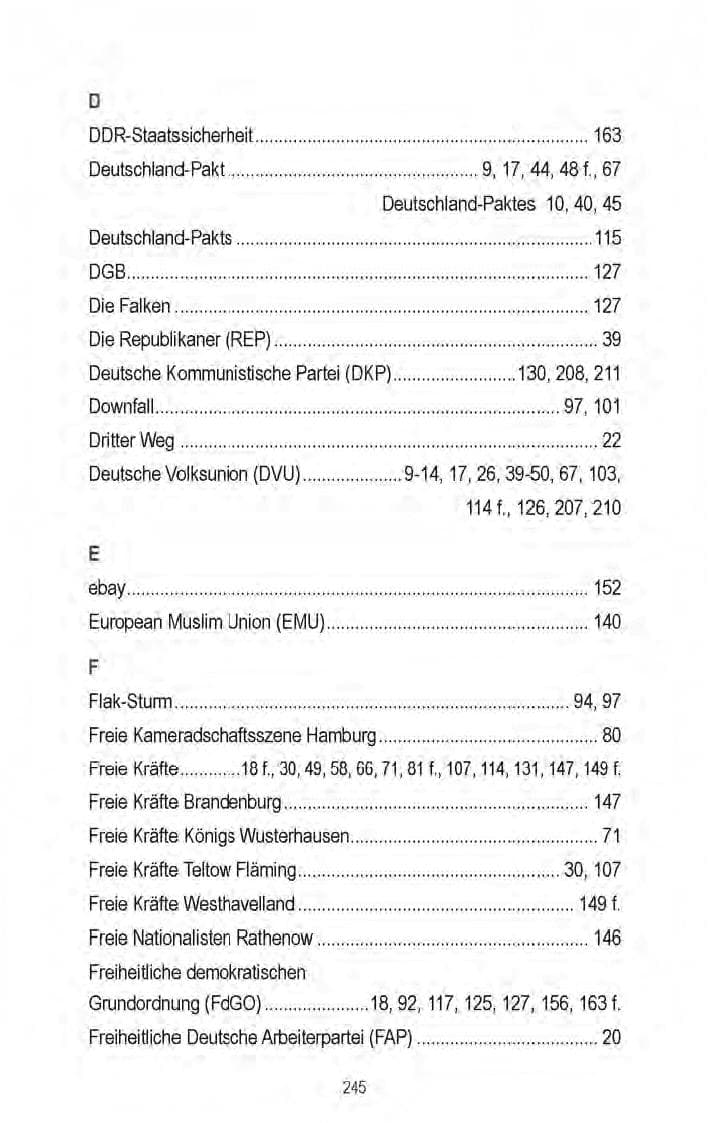 Seite 185 des Verfassungsschutzbericht 2008 Brandenburg