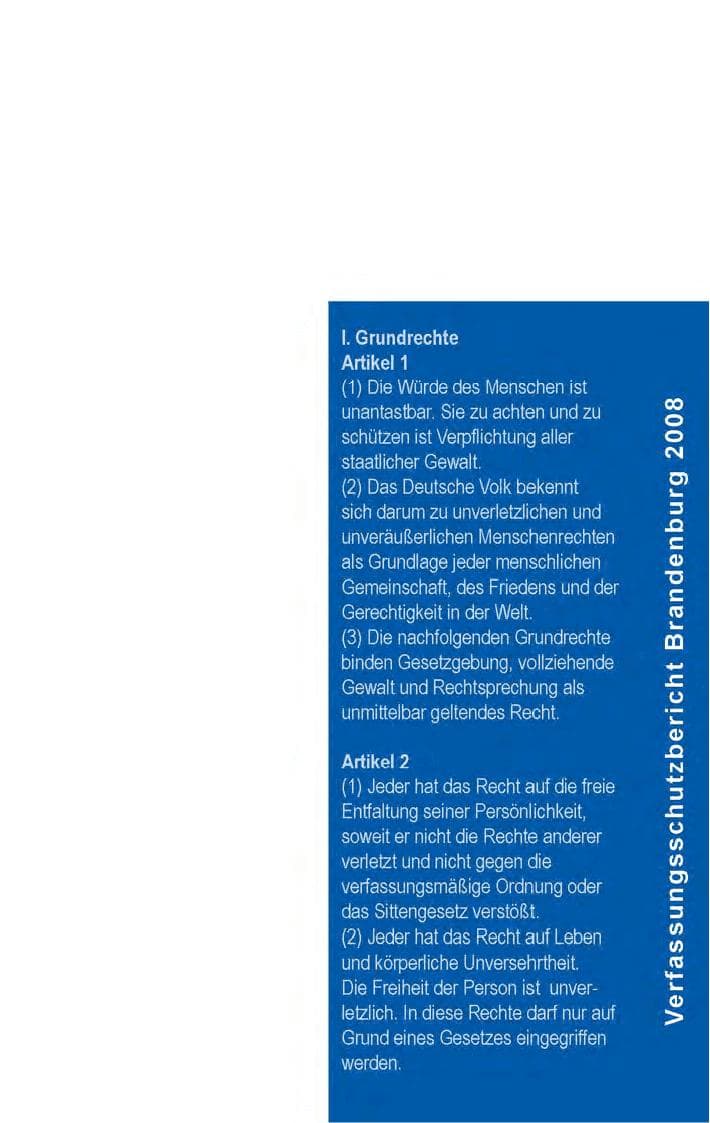 Seite 196 des Verfassungsschutzbericht 2008 Brandenburg