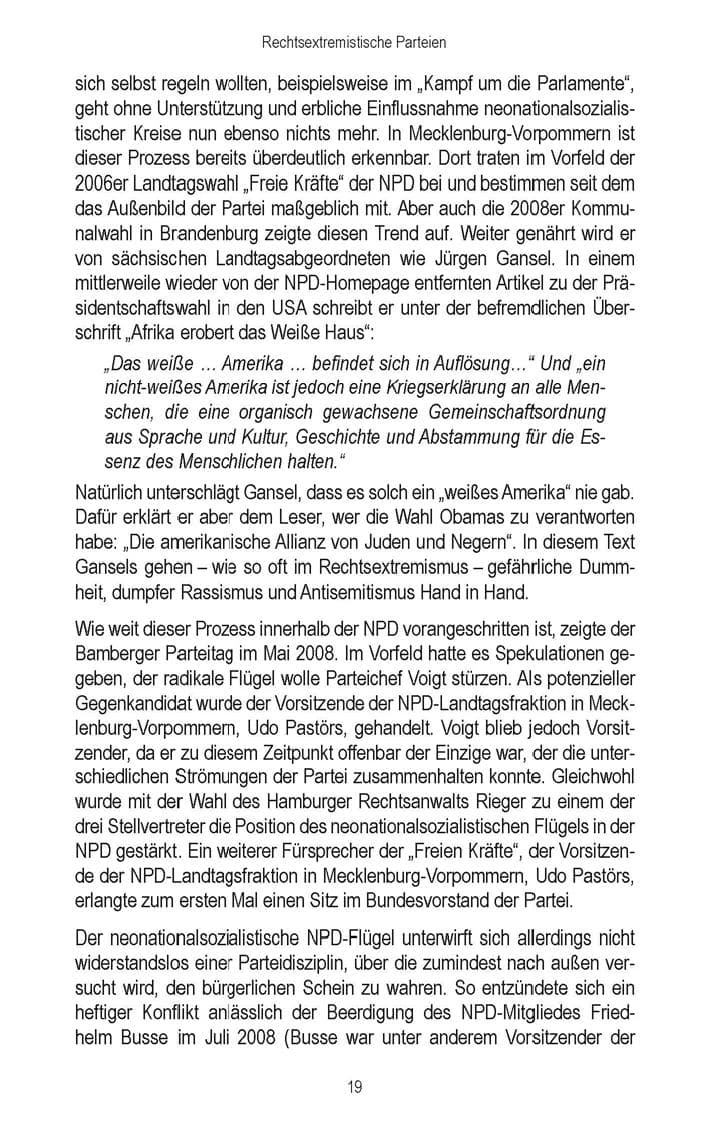 Seite 21 des Verfassungsschutzbericht 2008 Brandenburg