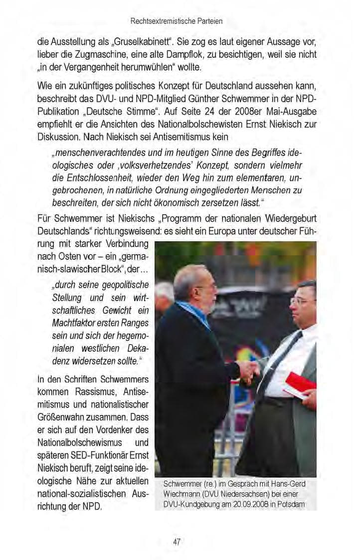 Seite 49 des Verfassungsschutzbericht 2008 Brandenburg