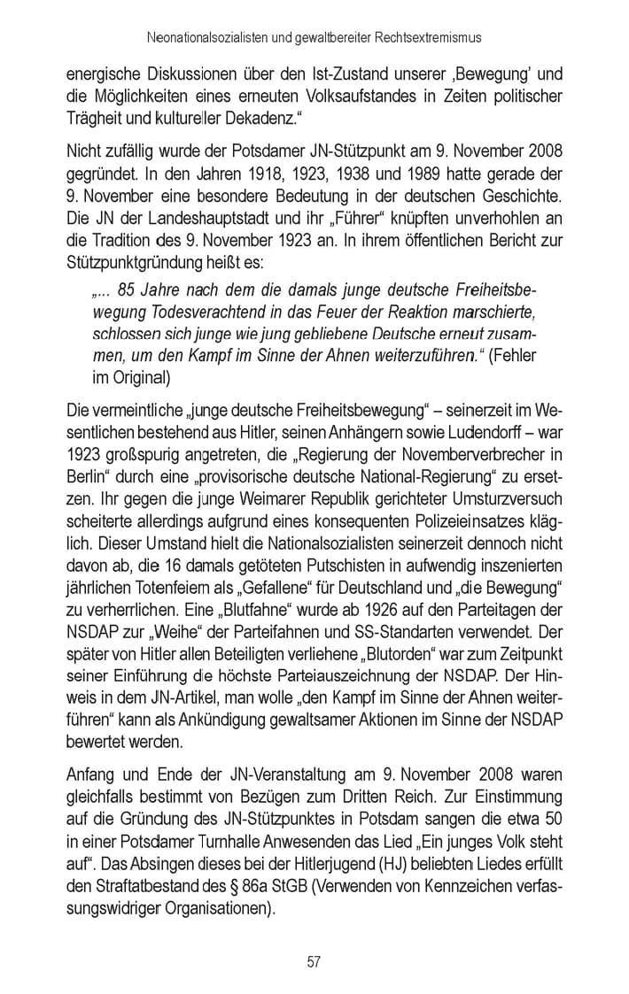 Seite 59 des Verfassungsschutzbericht 2008 Brandenburg
