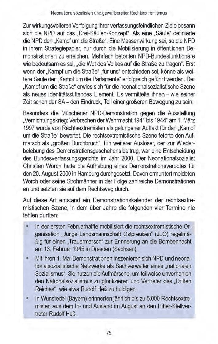 Seite 77 des Verfassungsschutzbericht 2008 Brandenburg