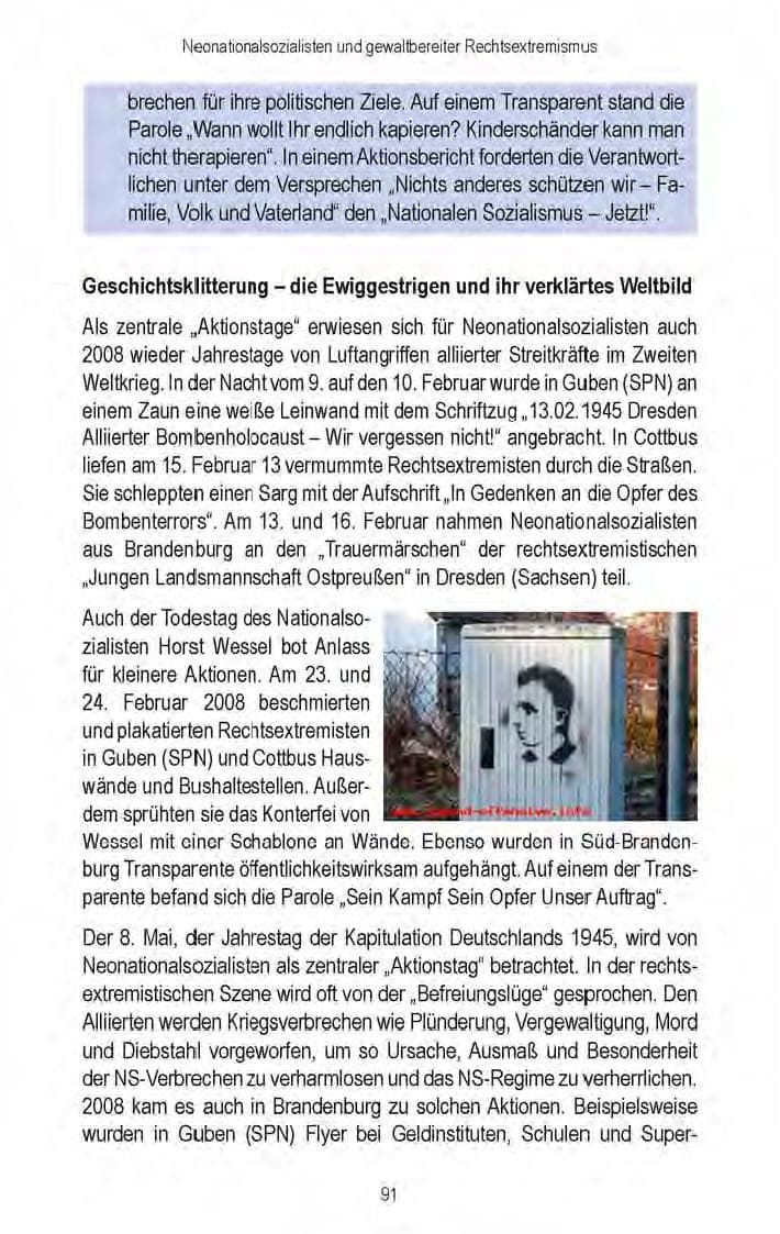 Seite 93 des Verfassungsschutzbericht 2008 Brandenburg