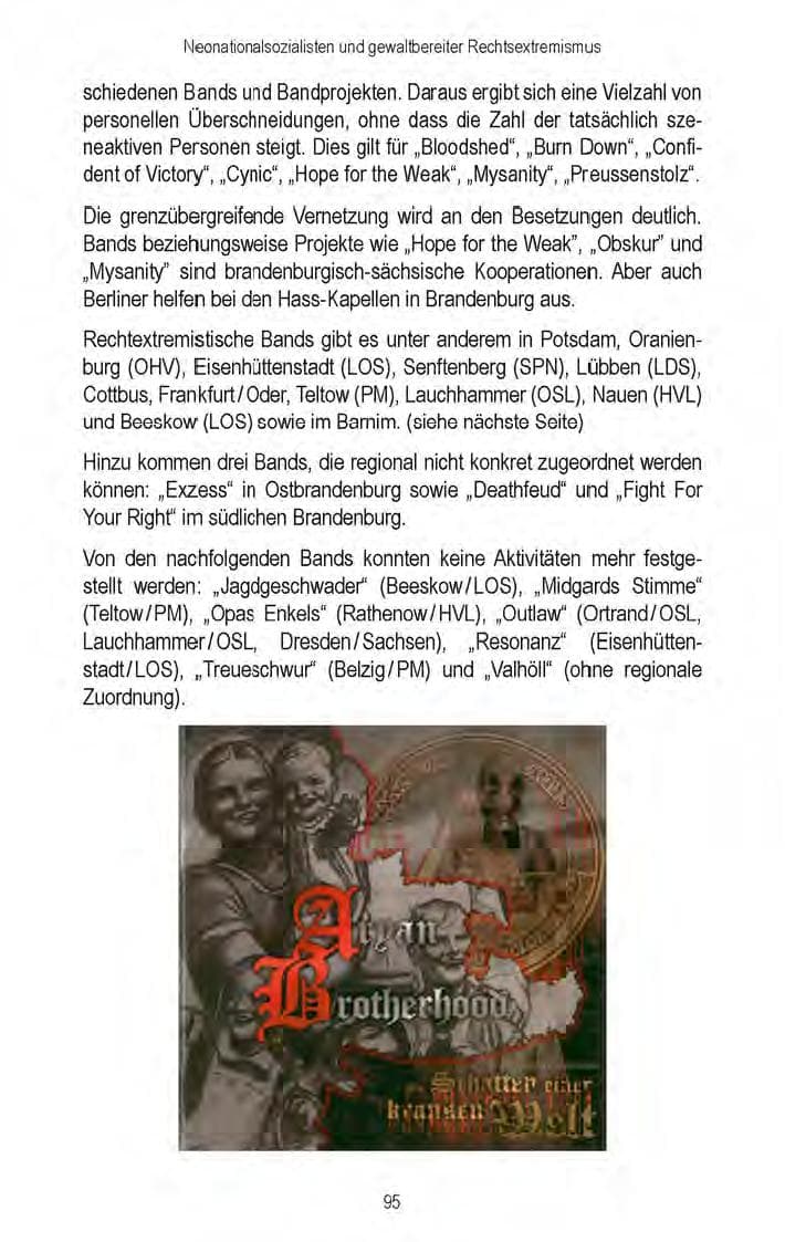 Seite 97 des Verfassungsschutzbericht 2008 Brandenburg