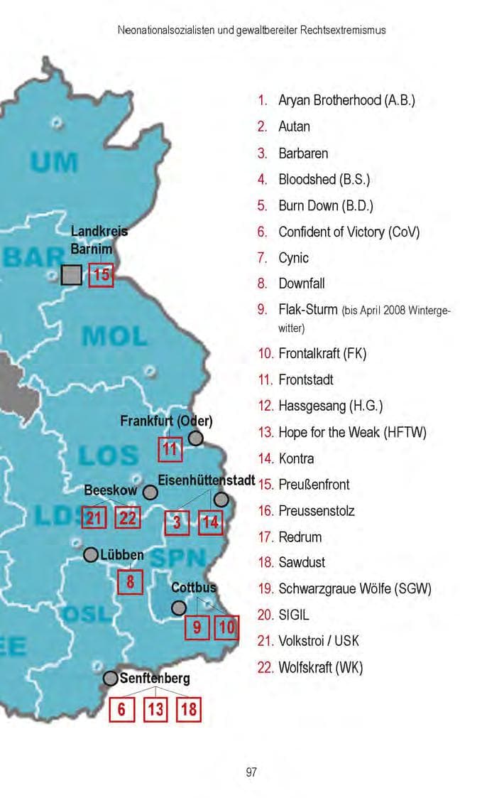 Seite 99 des Verfassungsschutzbericht 2008 Brandenburg