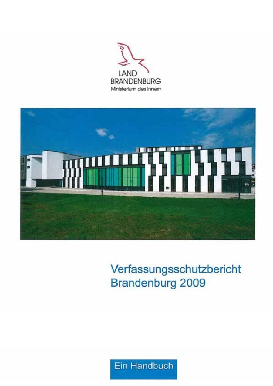 Seite 1 des Verfassungsschutzbericht 2009 Brandenburg